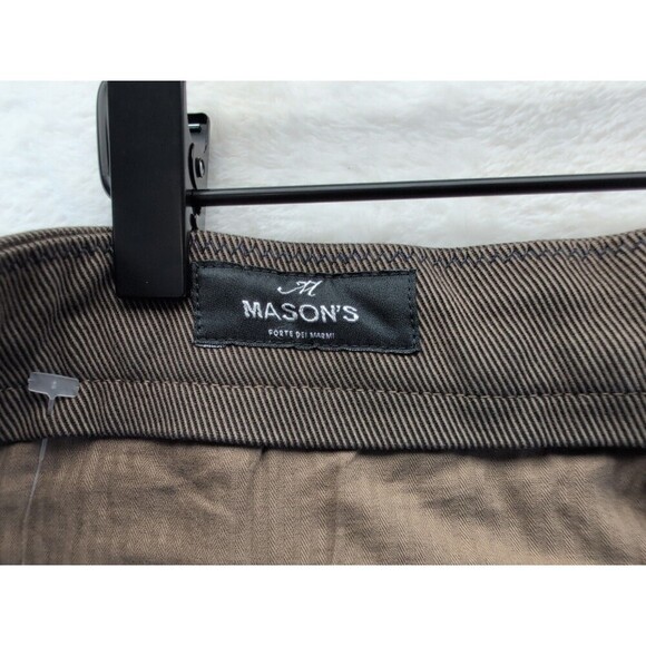 MASON'S New York Regular Fit Flat Front Stretch Cotton Pants Mens Sz 58/42 Brown - Picture 12 of 16